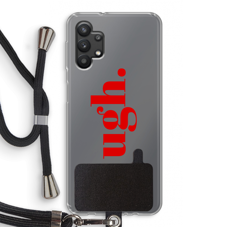 Ugh: Samsung Galaxy A32 5G Transparant Hoesje met koord