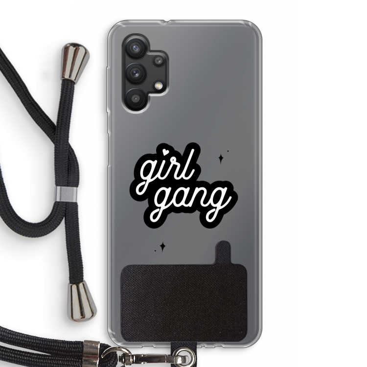 Girl Gang: Samsung Galaxy A32 5G Transparant Hoesje met koord