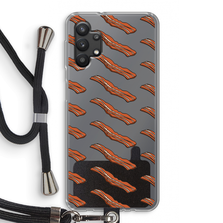 Bacon to my eggs #2: Samsung Galaxy A32 5G Transparant Hoesje met koord