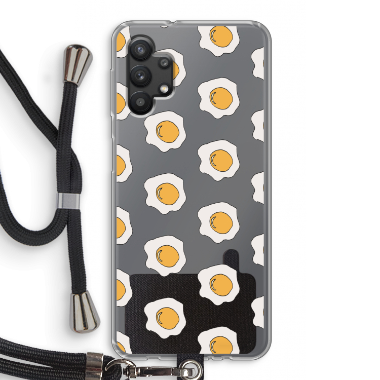 Bacon to my eggs #1: Samsung Galaxy A32 5G Transparant Hoesje met koord
