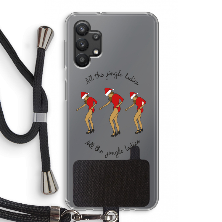 Jingle Ladies: Samsung Galaxy A32 5G Transparant Hoesje met koord