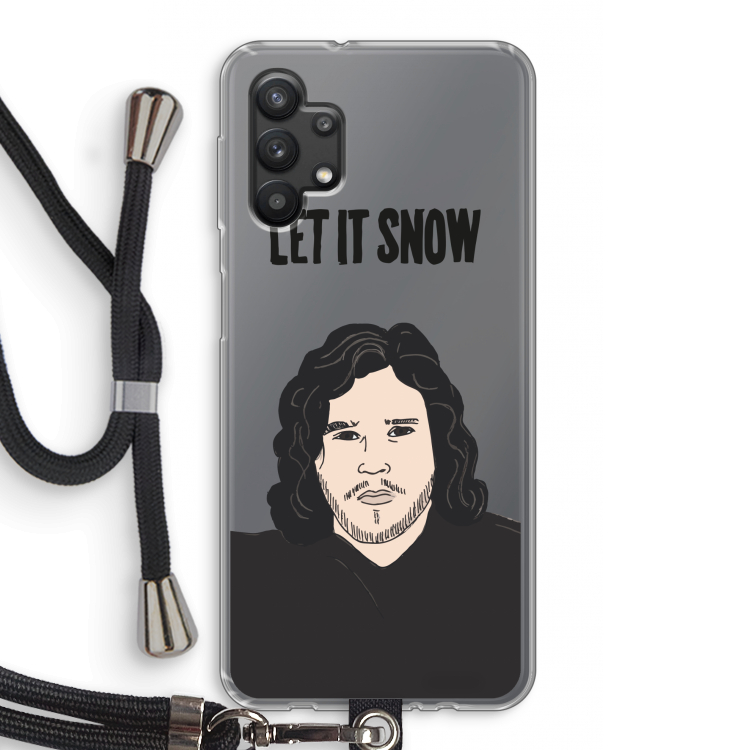 Let It Snow: Samsung Galaxy A32 5G Transparant Hoesje met koord
