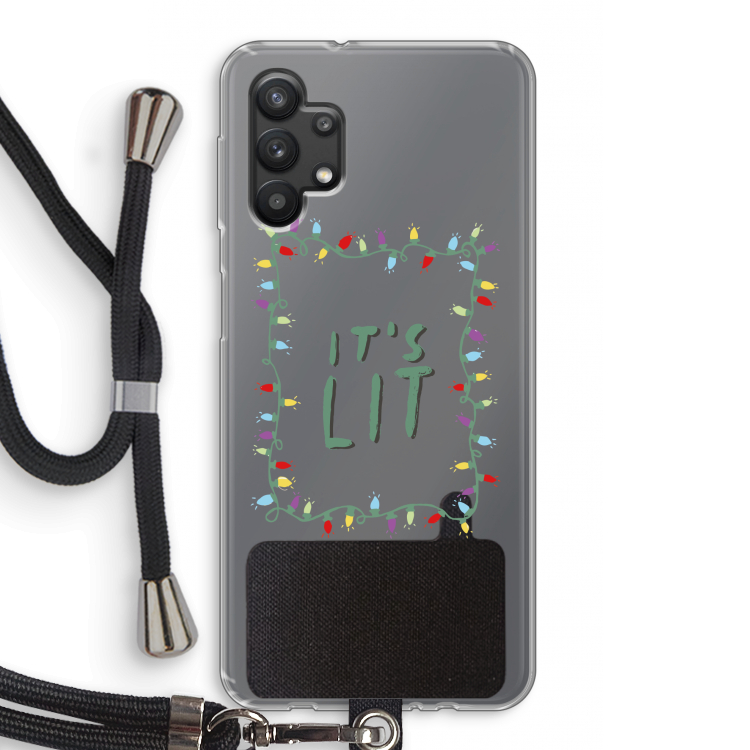It's Lit: Samsung Galaxy A32 5G Transparant Hoesje met koord