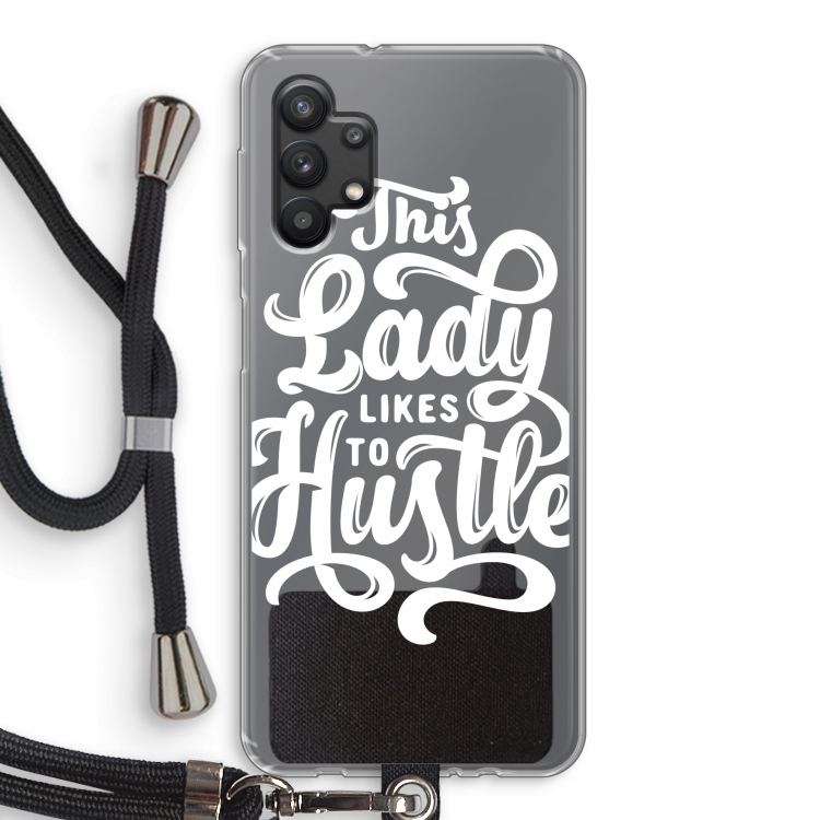 Hustle Lady: Samsung Galaxy A32 5G Transparant Hoesje met koord