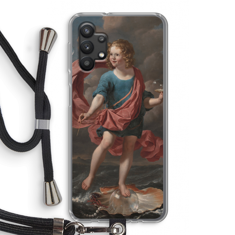 Soap Bubbles: Samsung Galaxy A32 5G Transparant Hoesje met koord