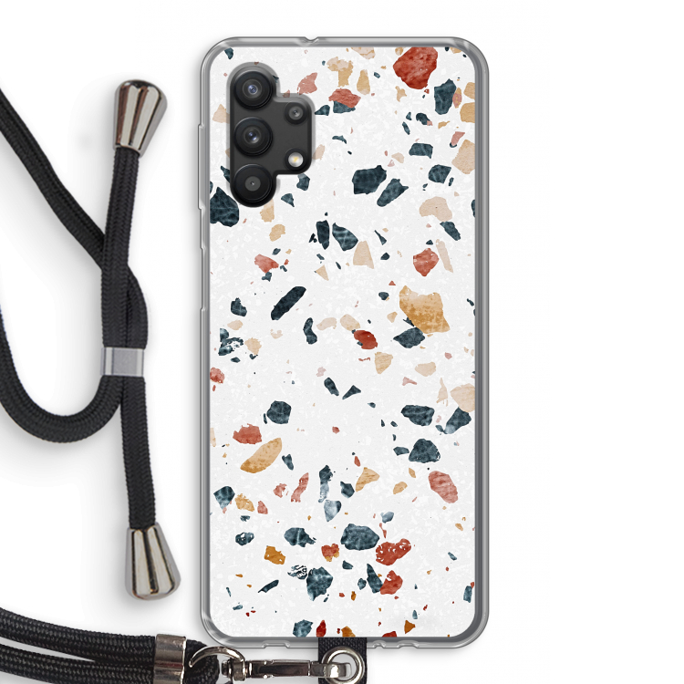 Terrazzo N°4: Samsung Galaxy A32 5G Transparant Hoesje met koord