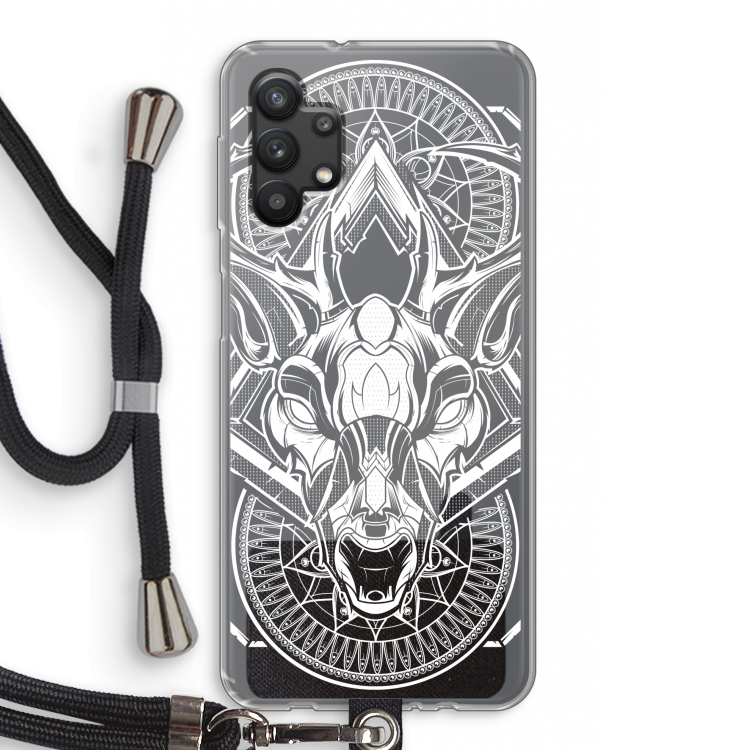 Oh Deer: Samsung Galaxy A32 5G Transparant Hoesje met koord