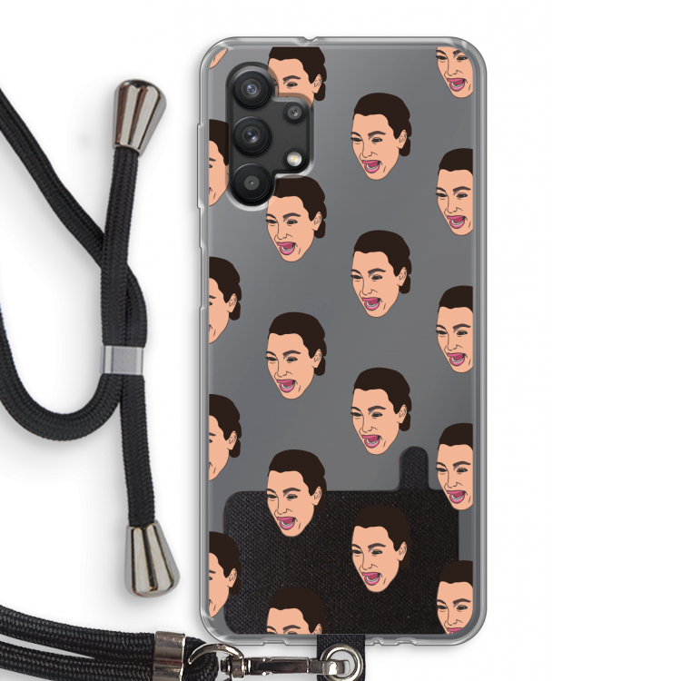 Ugly Cry Call: Samsung Galaxy A32 5G Transparant Hoesje met koord