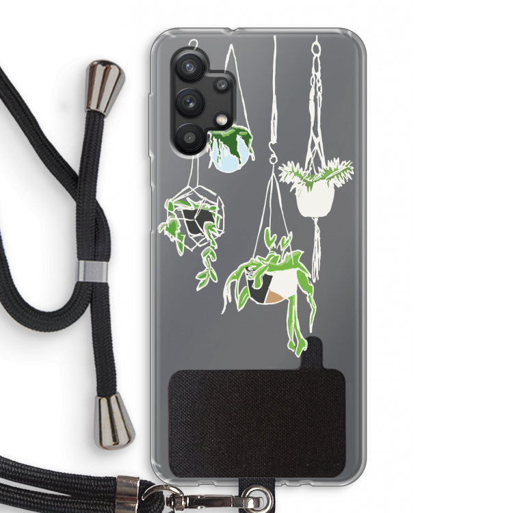 Hang In There: Samsung Galaxy A32 5G Transparant Hoesje met koord