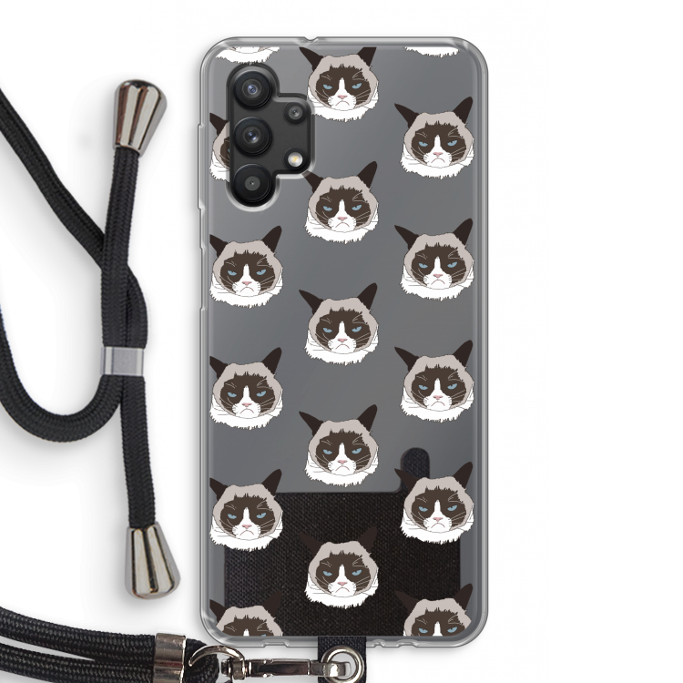 It's a Purrr Case: Samsung Galaxy A32 5G Transparant Hoesje met koord