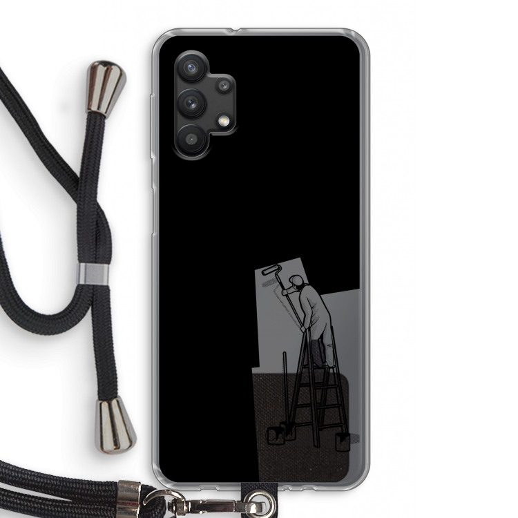 Musketon Painter: Samsung Galaxy A32 5G Transparant Hoesje met koord