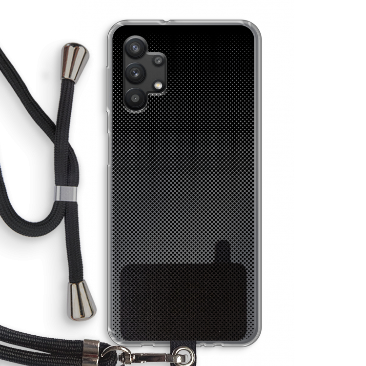 Musketon Halftone: Samsung Galaxy A32 5G Transparant Hoesje met koord