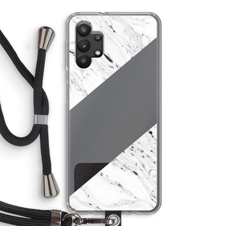 Biggest stripe: Samsung Galaxy A32 5G Transparant Hoesje met koord