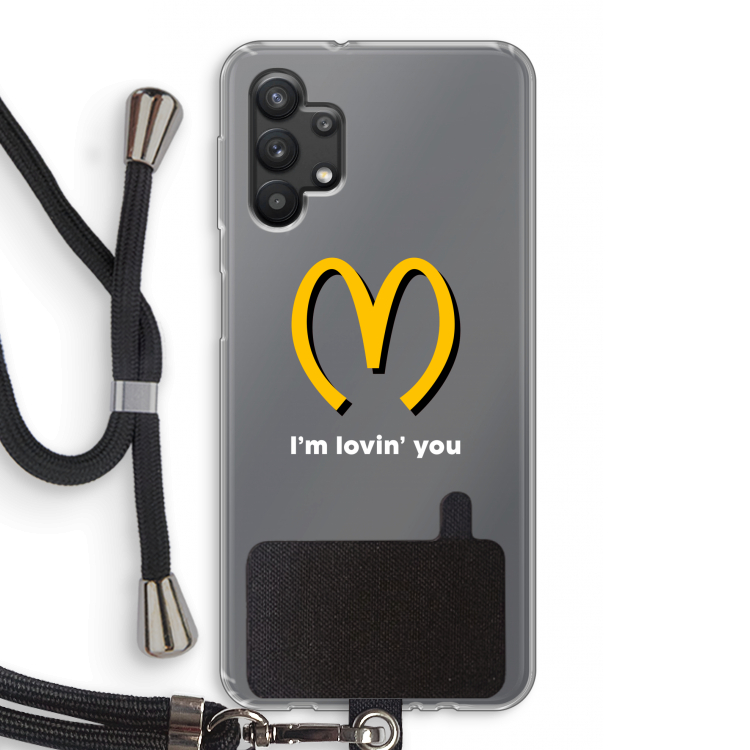 I'm lovin' you: Samsung Galaxy A32 5G Transparant Hoesje met koord