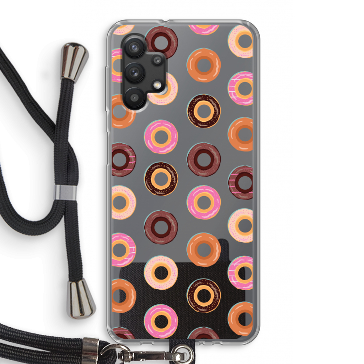 Donuts: Samsung Galaxy A32 5G Transparant Hoesje met koord