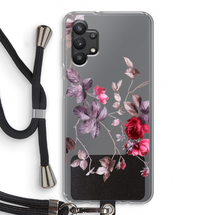 Mooie bloemen: Samsung Galaxy A32 5G Transparant Hoesje met koord