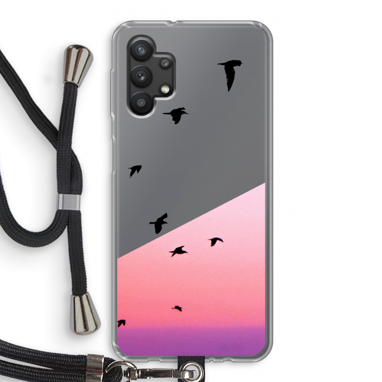 Fly away: Samsung Galaxy A32 5G Transparant Hoesje met koord