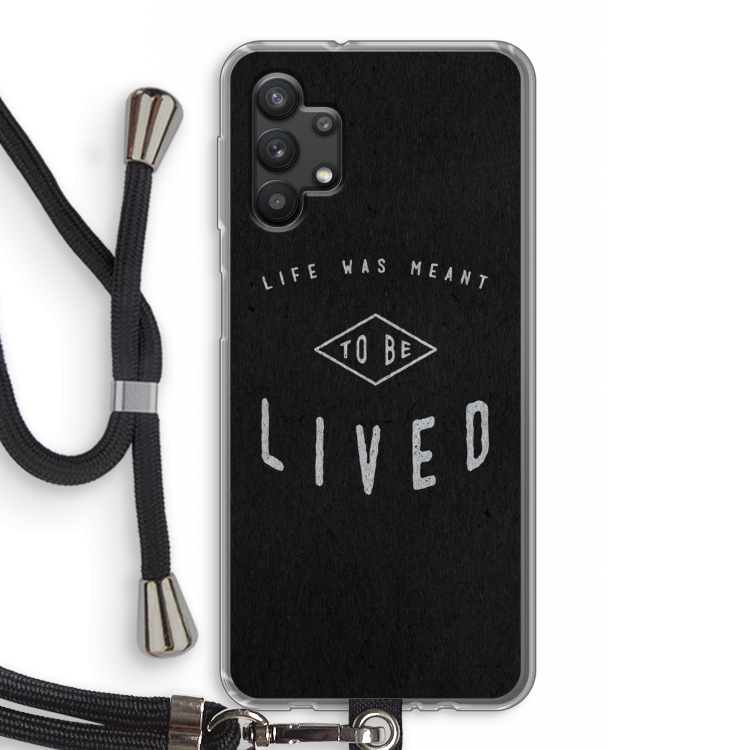 To be lived: Samsung Galaxy A32 5G Transparant Hoesje met koord