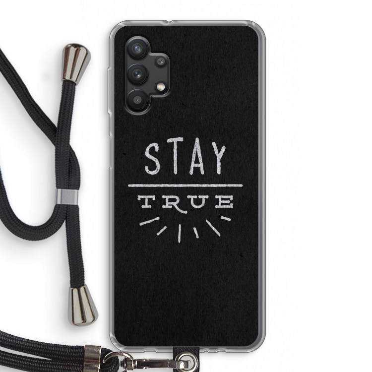 Stay true: Samsung Galaxy A32 5G Transparant Hoesje met koord