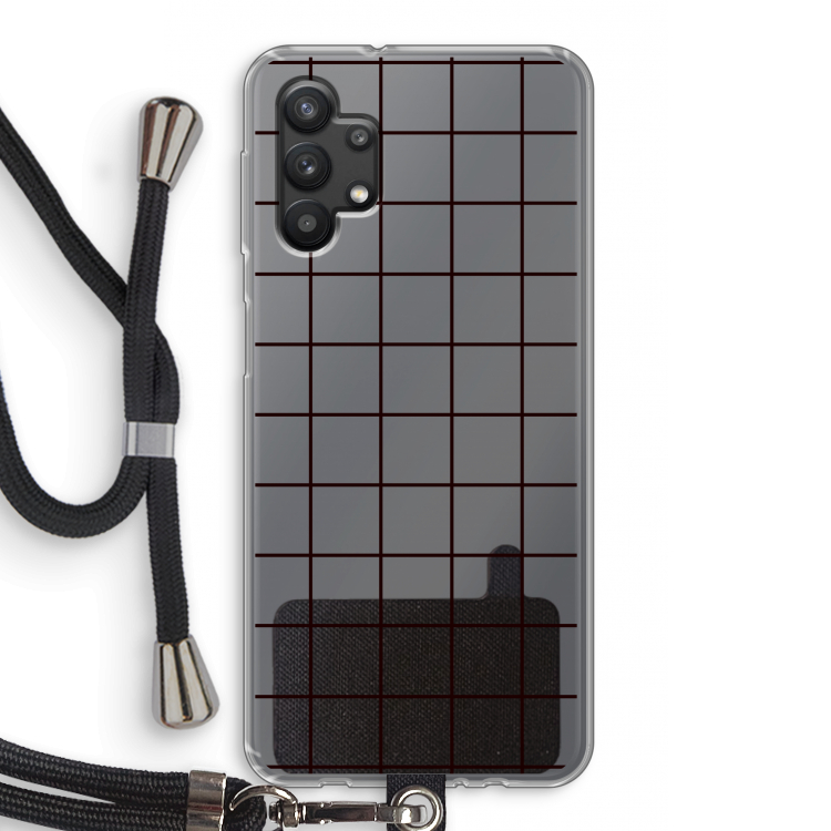 Rooster: Samsung Galaxy A32 5G Transparant Hoesje met koord