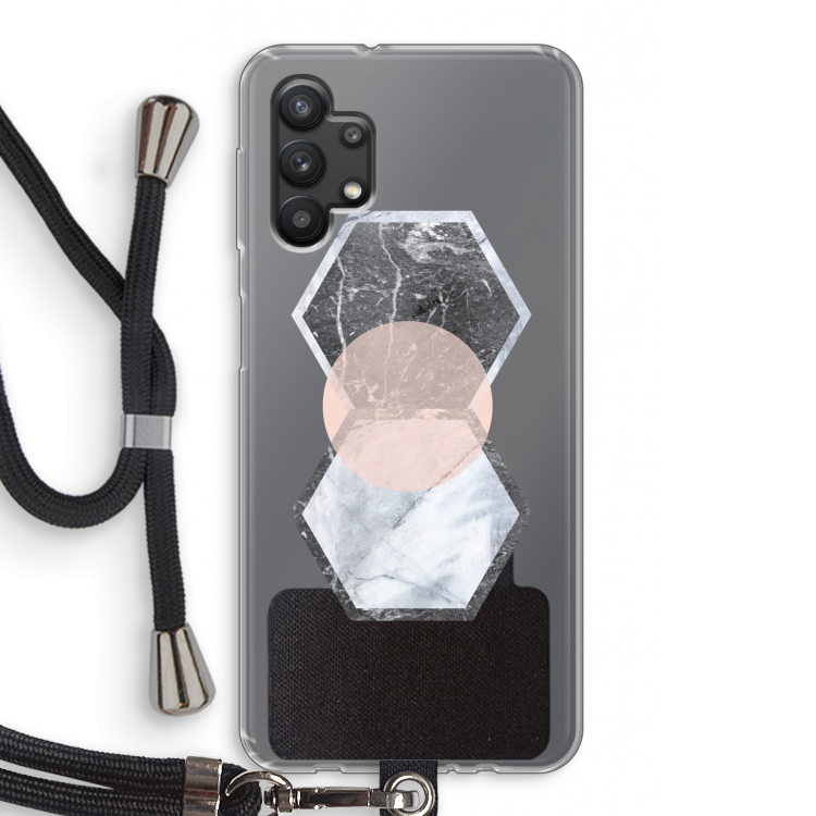 Creatieve toets: Samsung Galaxy A32 5G Transparant Hoesje met koord
