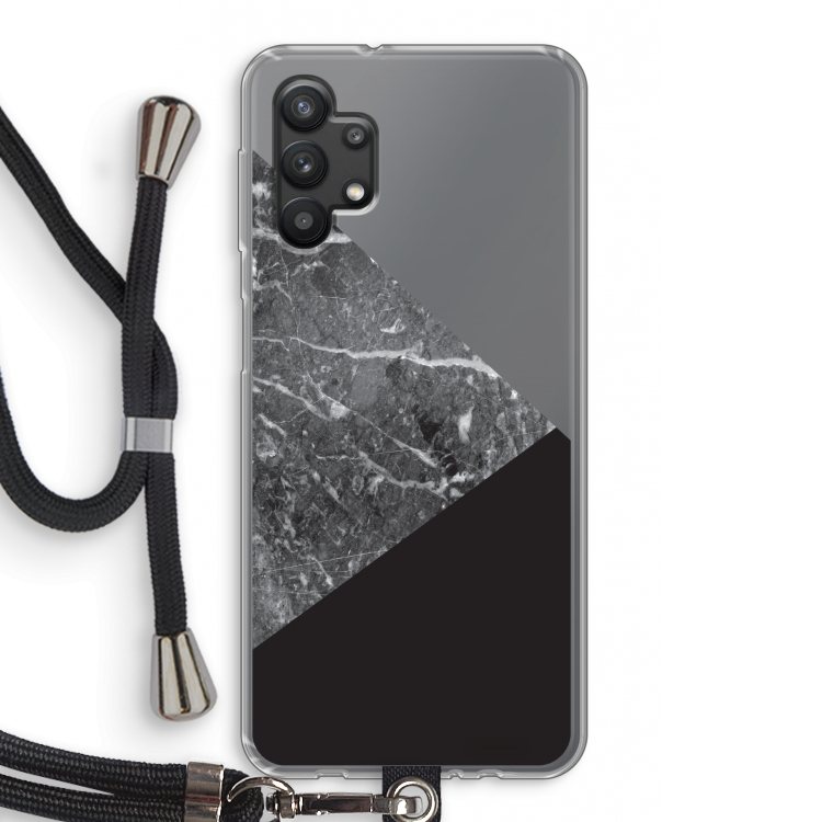 Combinatie marmer: Samsung Galaxy A32 5G Transparant Hoesje met koord