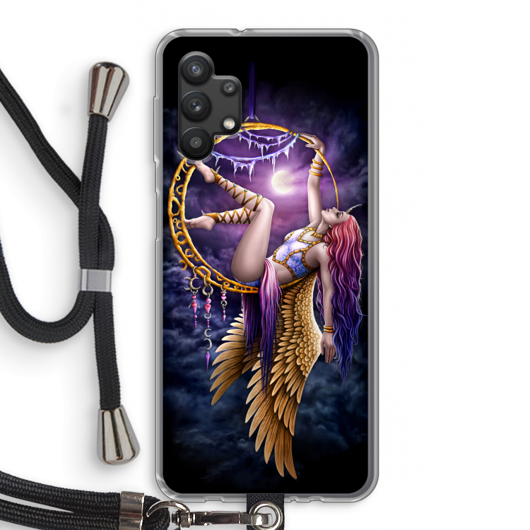 Aerial Angel: Samsung Galaxy A32 5G Transparant Hoesje met koord