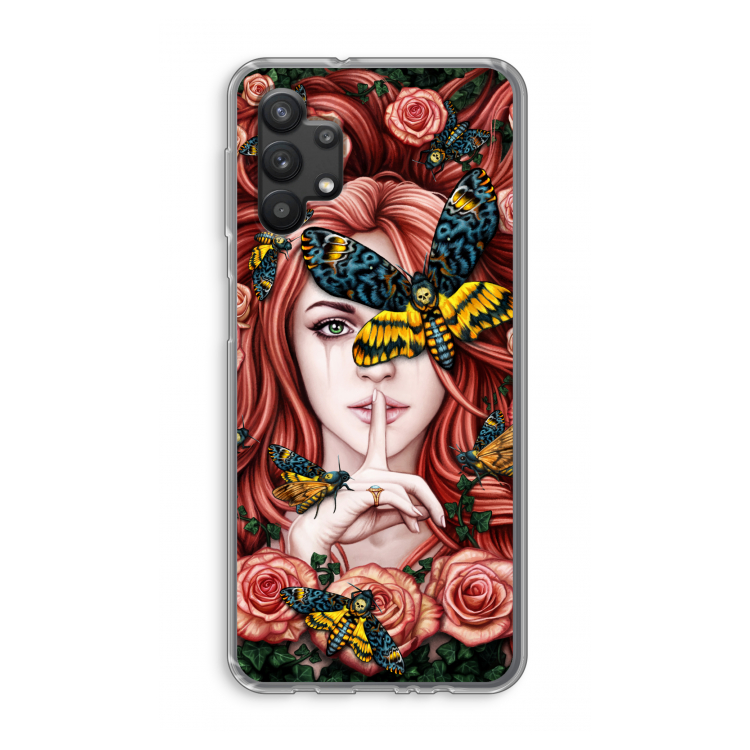 Lady Moth: Samsung Galaxy A32 5G Transparant Hoesje