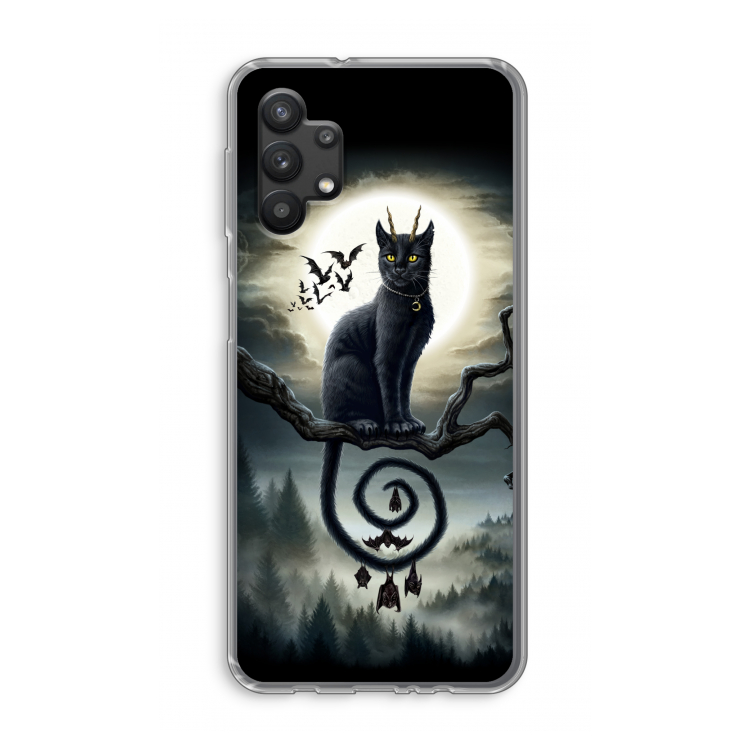 Moonlight Companions: Samsung Galaxy A32 5G Transparant Hoesje