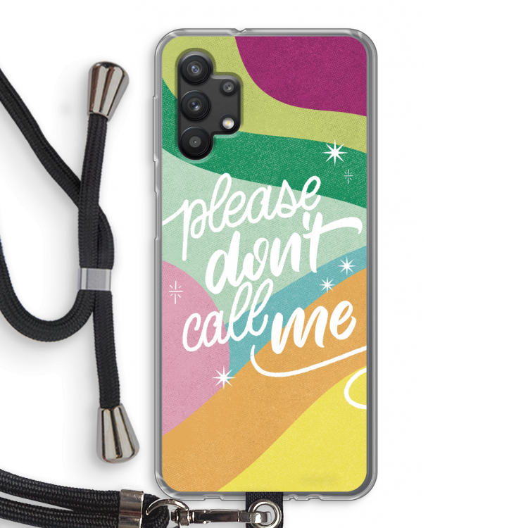 Don't call: Samsung Galaxy A32 5G Transparant Hoesje met koord