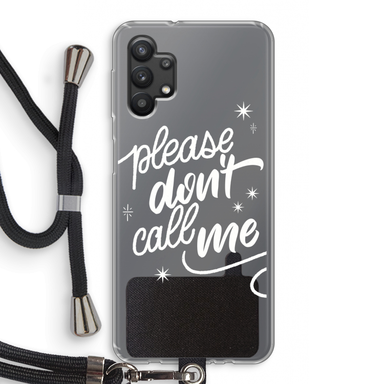 Don't call: Samsung Galaxy A32 5G Transparant Hoesje met koord