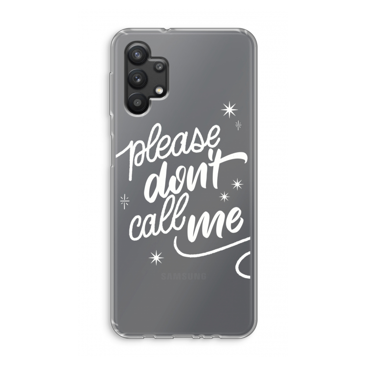Don't call: Samsung Galaxy A32 5G Transparant Hoesje
