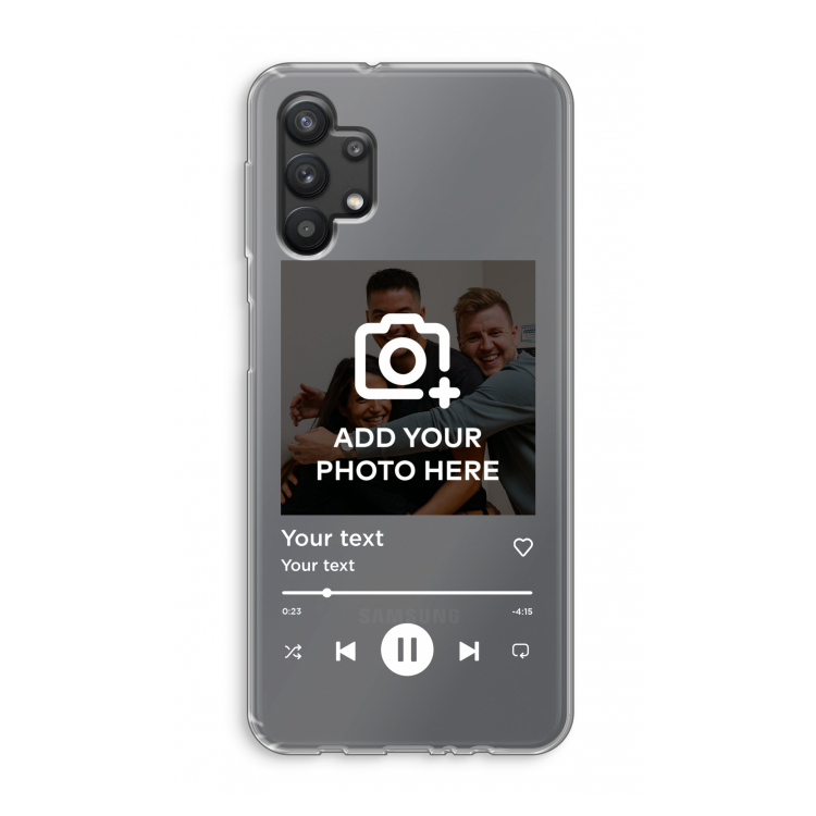 Music Player: Samsung Galaxy A32 5G Transparant Hoesje