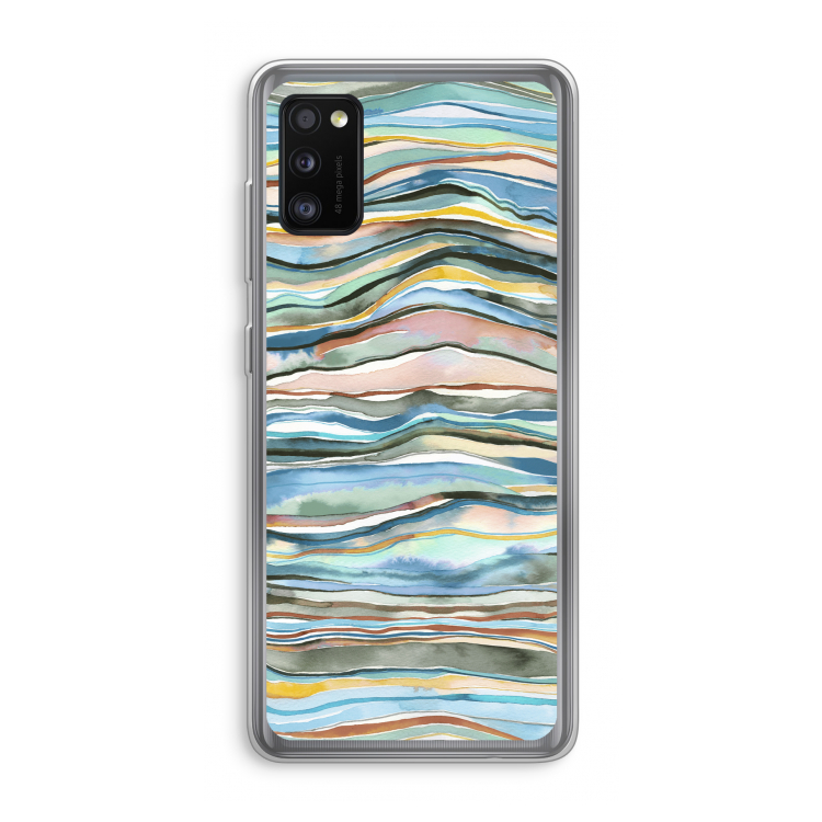 Watercolor Agate: Samsung Galaxy A41 Transparant Hoesje