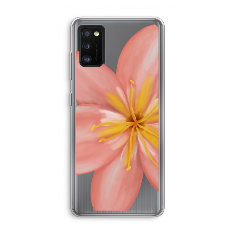 Pink Ellila Flower: Samsung Galaxy A41 Transparant Hoesje