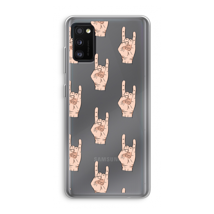 Rock: Samsung Galaxy A41 Transparant Hoesje