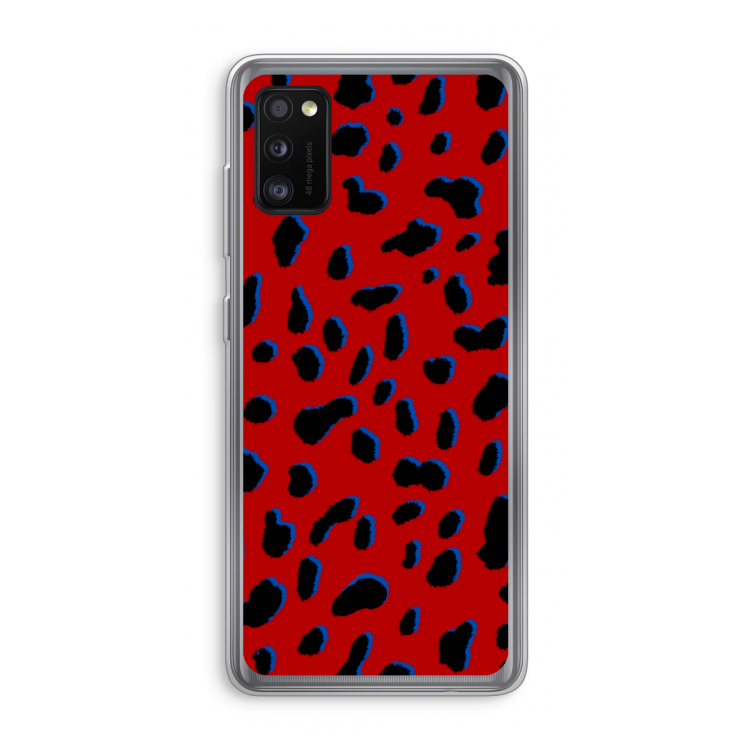 Red Leopard: Samsung Galaxy A41 Transparant Hoesje