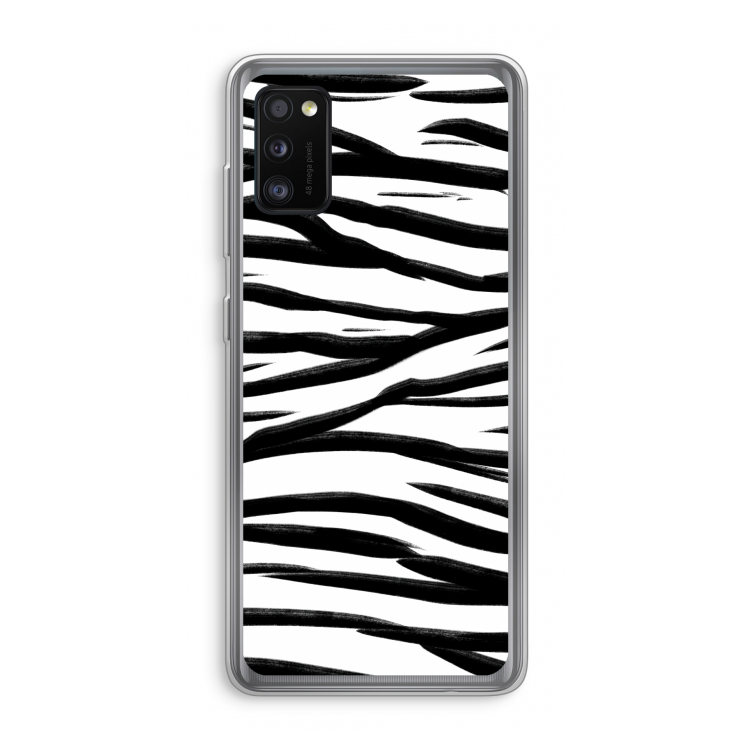 Zebra pattern: Samsung Galaxy A41 Transparant Hoesje