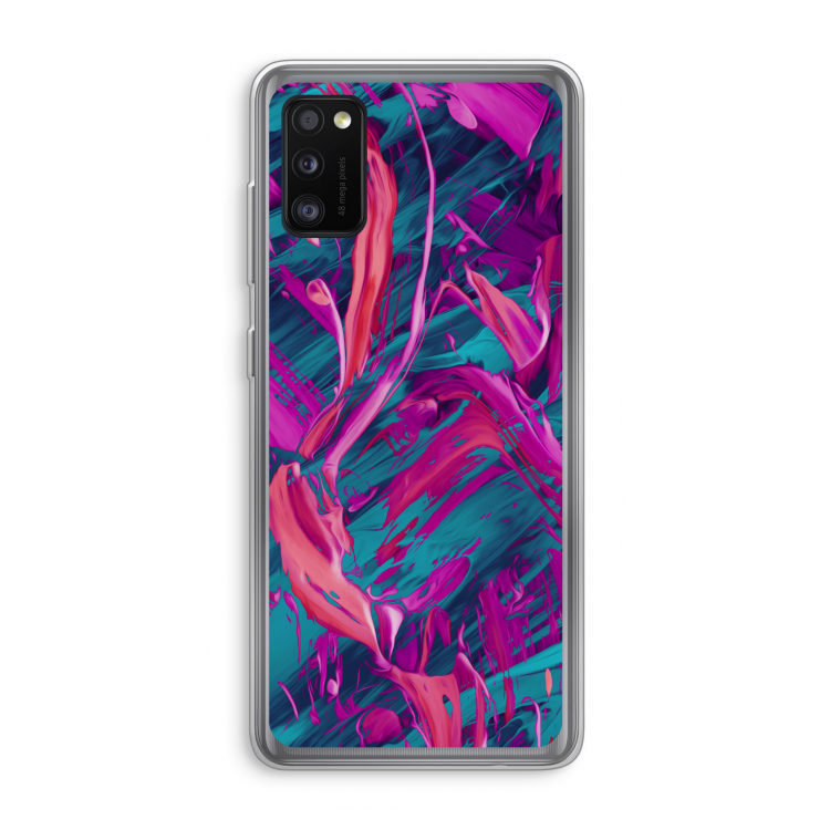 Pink Clouds: Samsung Galaxy A41 Transparant Hoesje