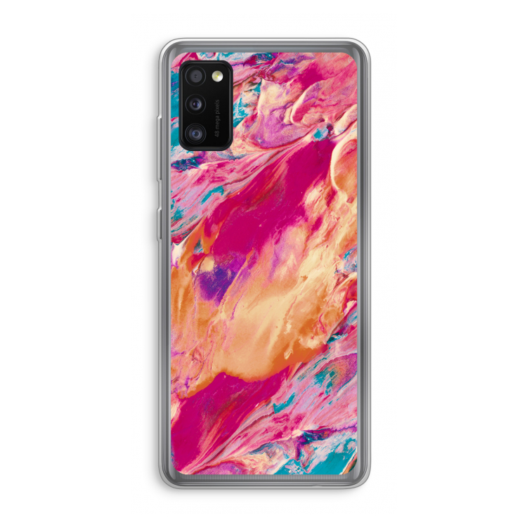 Pastel Echoes: Samsung Galaxy A41 Transparant Hoesje