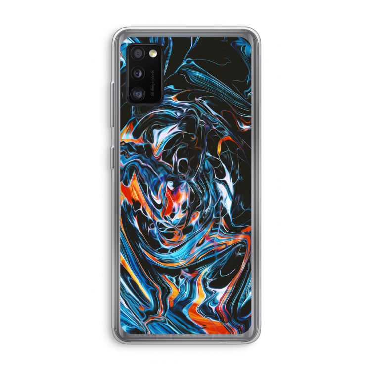 Black Unicorn: Samsung Galaxy A41 Transparant Hoesje
