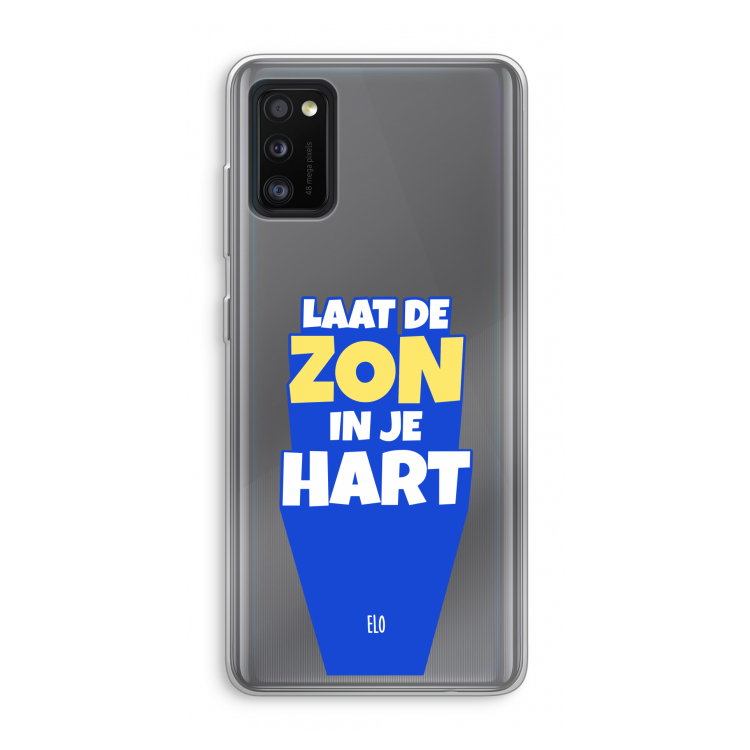 Laat de zon in je hart: Samsung Galaxy A41 Transparant Hoesje