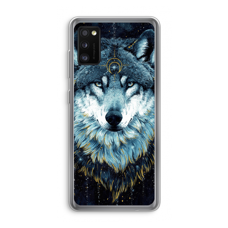 Darkness Wolf: Samsung Galaxy A41 Transparant Hoesje