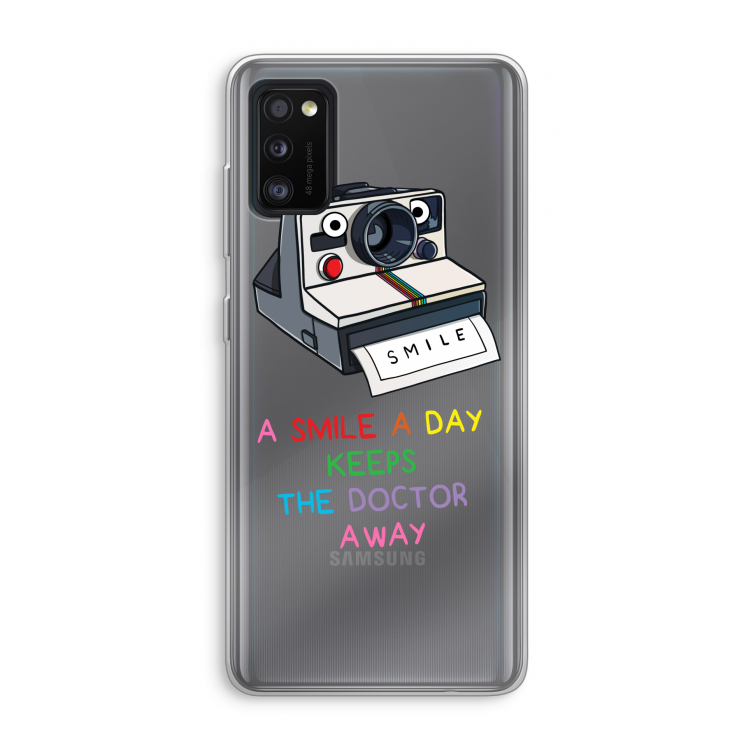 Smile: Samsung Galaxy A41 Transparant Hoesje