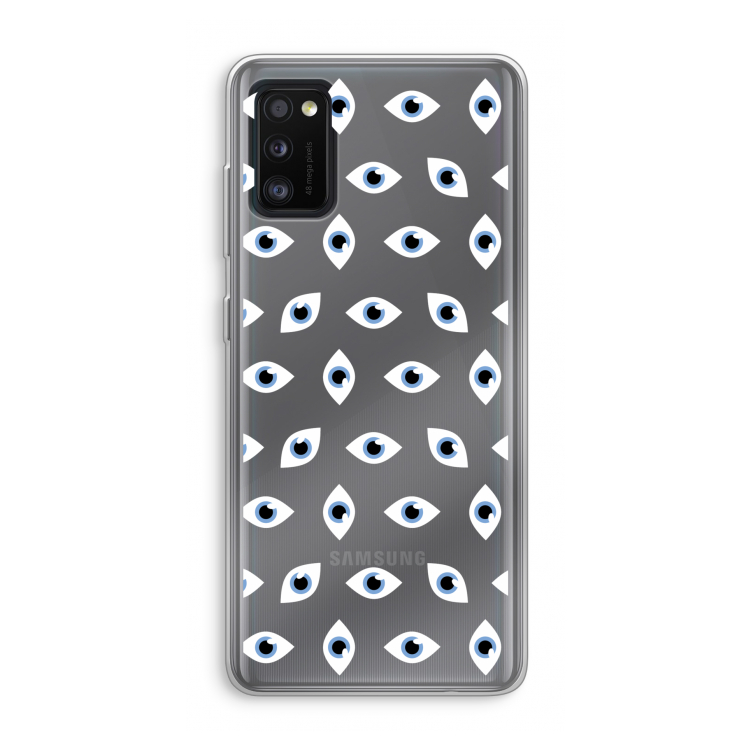 Eyes pattern: Samsung Galaxy A41 Transparant Hoesje