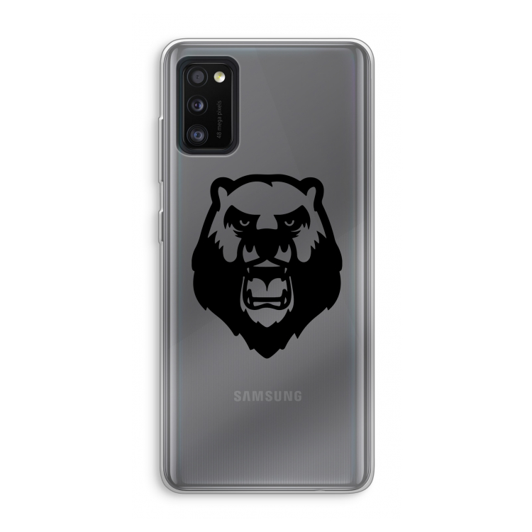 Angry Bear (black): Samsung Galaxy A41 Transparant Hoesje