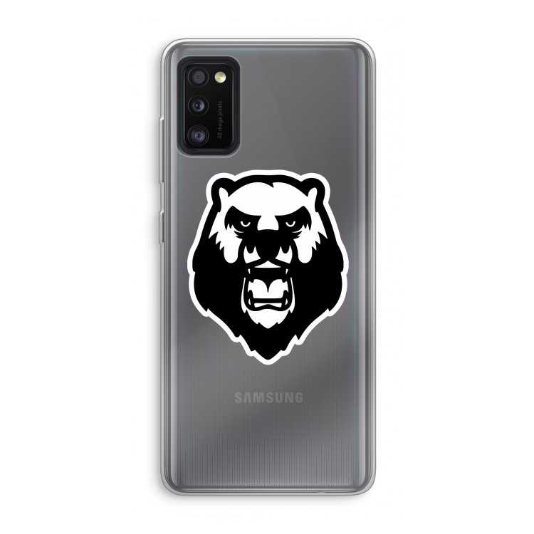 Angry Bear (white): Samsung Galaxy A41 Transparant Hoesje