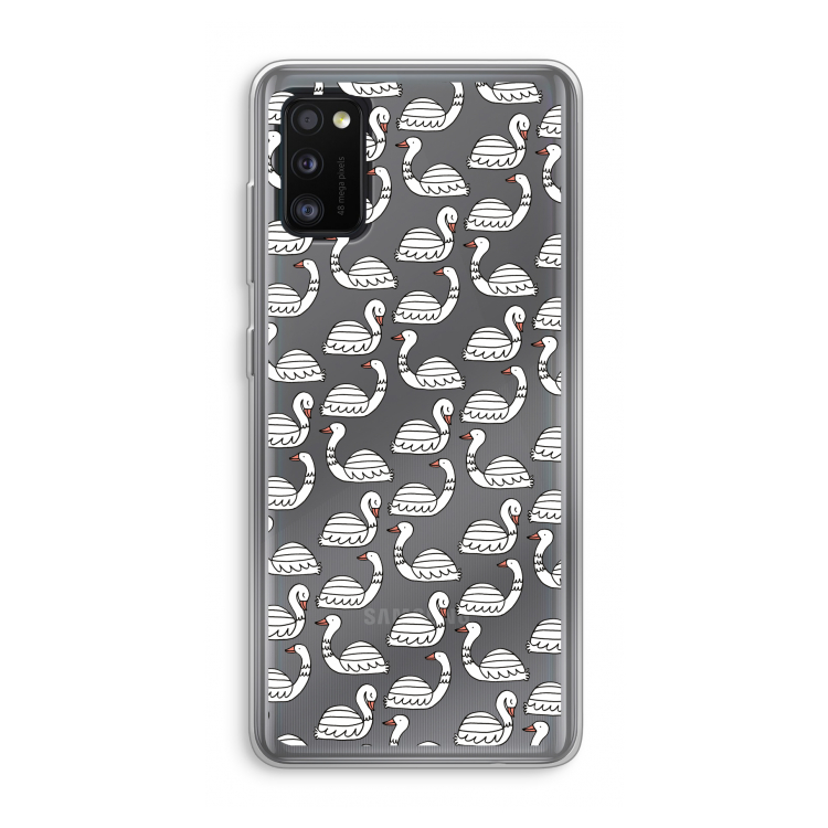 Zwanen: Samsung Galaxy A41 Transparant Hoesje
