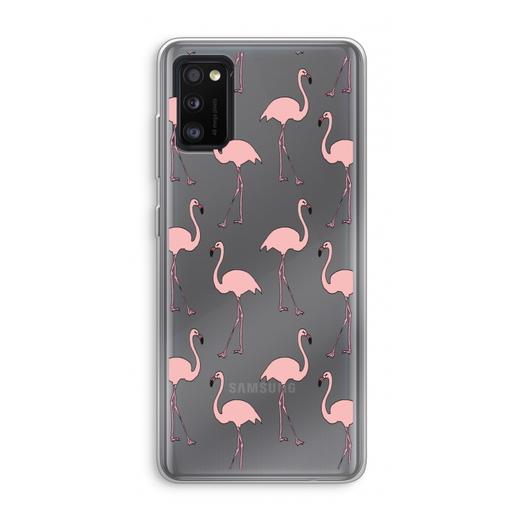 Anything Flamingoes: Samsung Galaxy A41 Transparant Hoesje