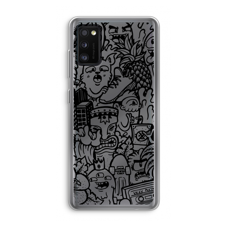 Vexx Black Mixtape: Samsung Galaxy A41 Transparant Hoesje